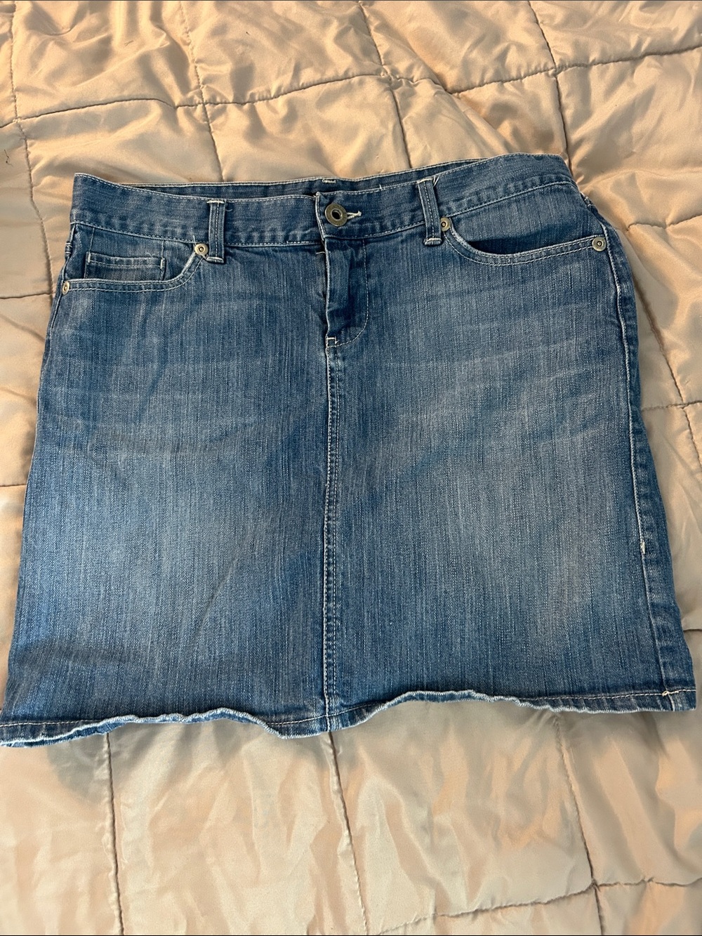 Classic Blue Denim Skirt - Casual A-Line Jean Skirt